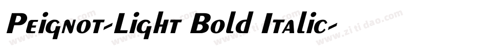 Peignot-Light Bold Italic字体转换